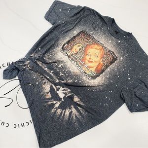 Custom hand bleached and sublimated tee